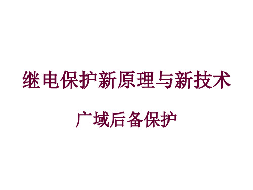 继电保护新原理与新技术-广域后备保护