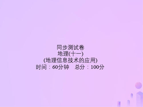 (新课标)2019届高考地理第一轮总复习_同步测试卷十一 地理信息技术的应用课件 新人教版