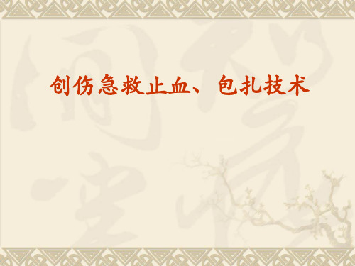 创伤急救、止血和包扎