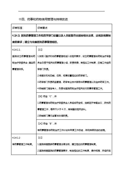 药事和药物使用管理系统与持续改进