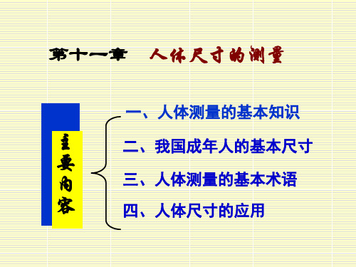 第二章 人体的生理特征及其应用人体尺寸 优质课件