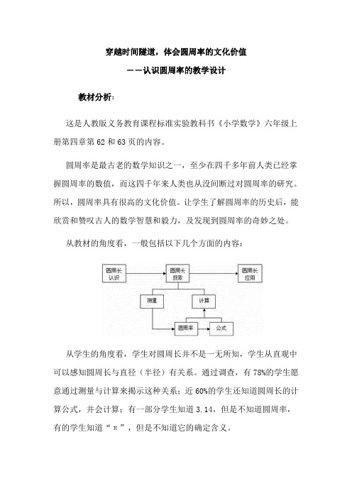 认识圆周率的教学设计