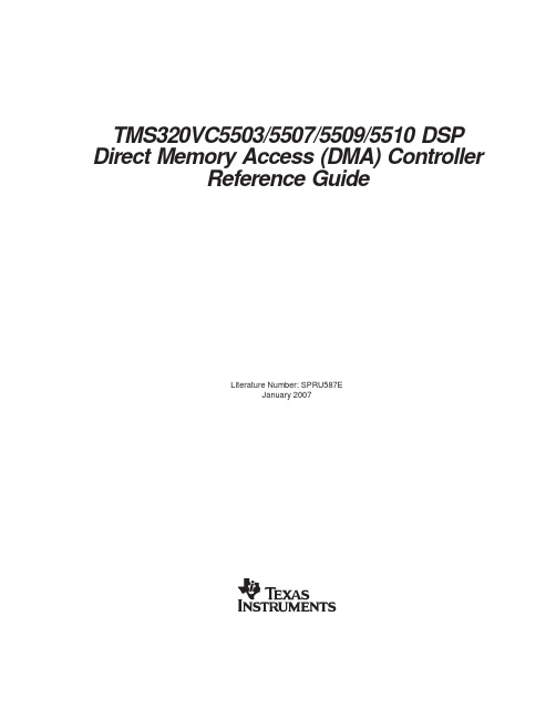 TMS320VC5509 DSP DMA Reference Guide spru587e