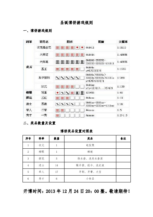 博饼规则(附图例)