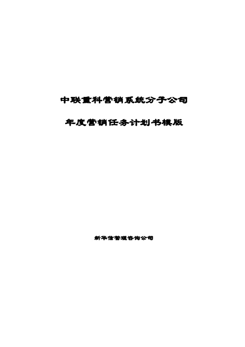 分子公司总经理任务书
