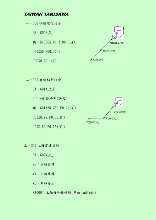 发那科系统数控车床编程说明书