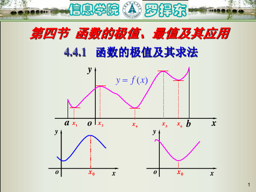 微积分(函数的极值最值及其应用) 精品课件