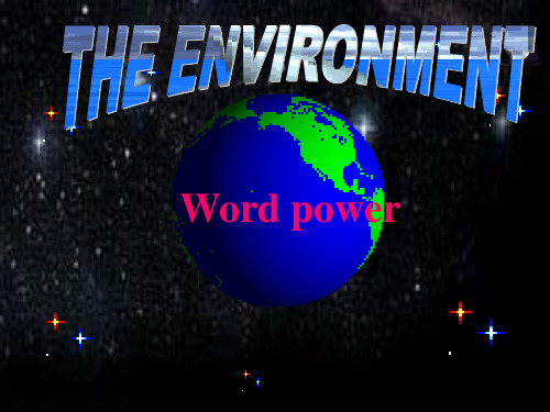 高二英语 The Environment课件