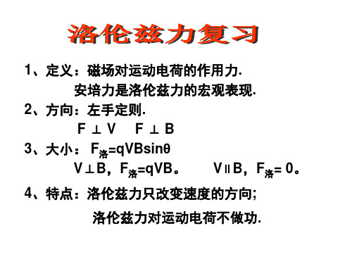 洛伦兹力与现代科技ppt课件