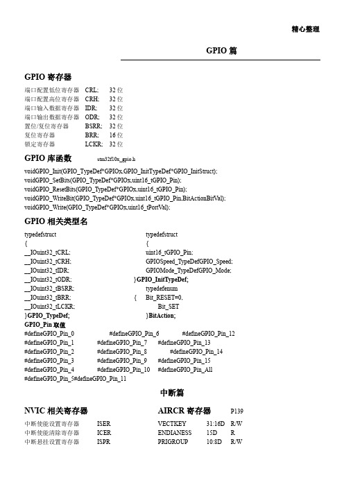 STM32相关知识点总结