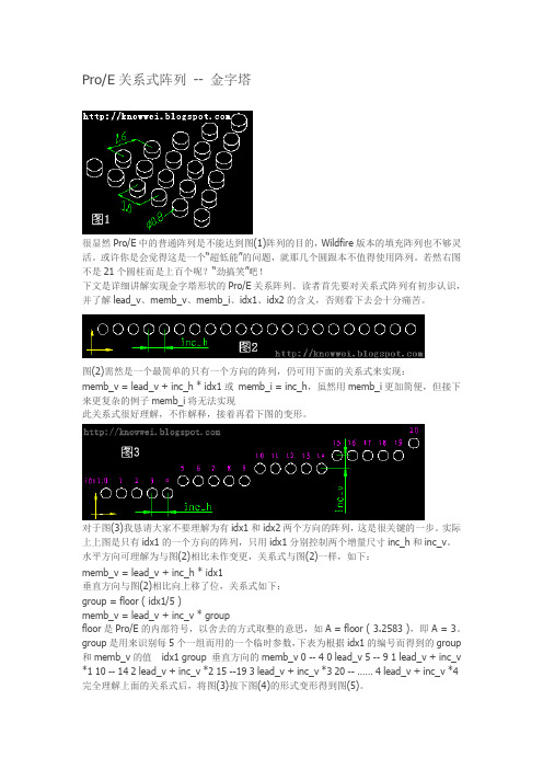 ProE关系式阵列 金字塔