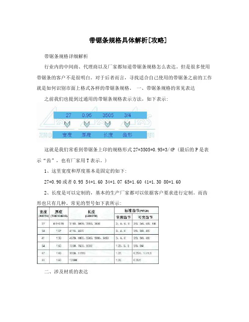 带锯条规格具体解析[攻略]