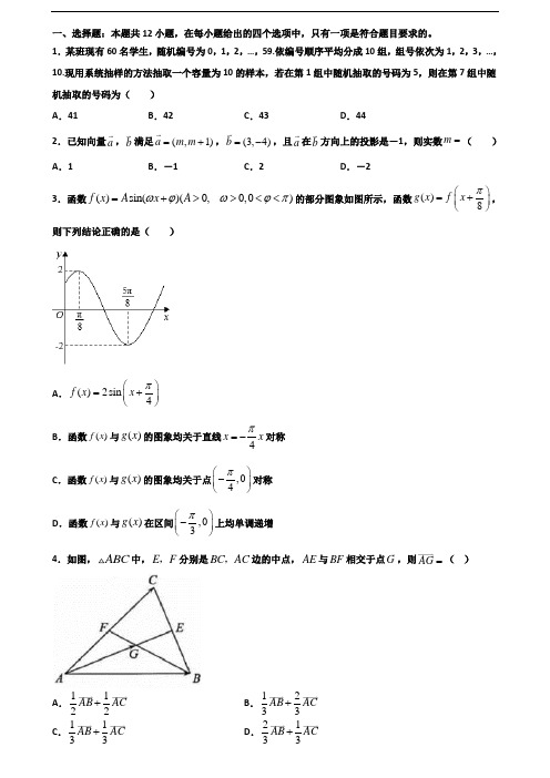 ★试卷3套汇总★黑龙江省七台河市2020年高一数学下学期期末学业质量监测试题