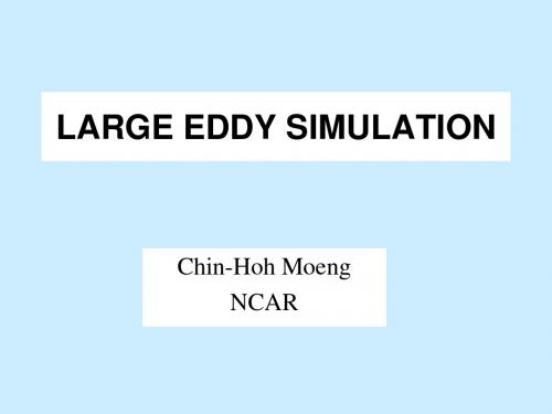 LARGE EDDY SIMULATION