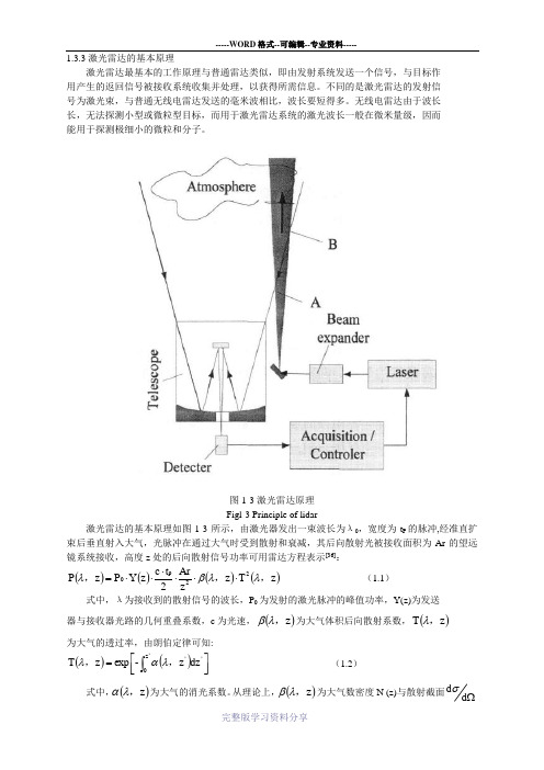 激光雷达方程的三种解