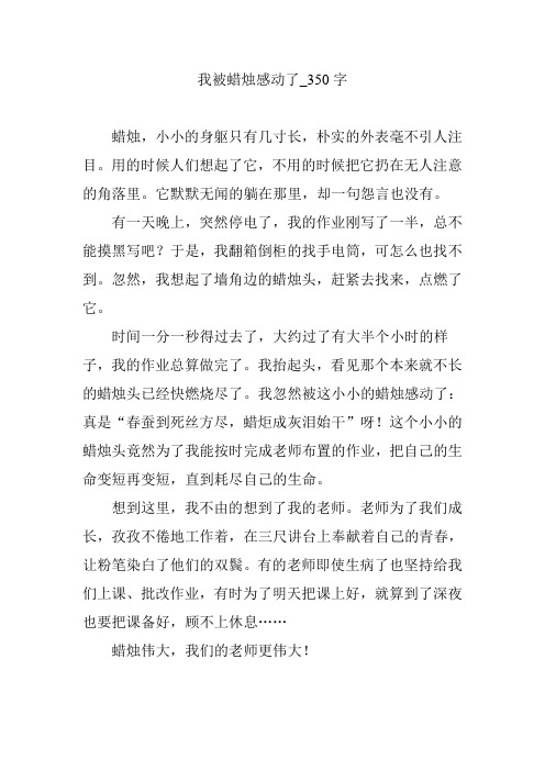 我被蜡烛感动了_350字