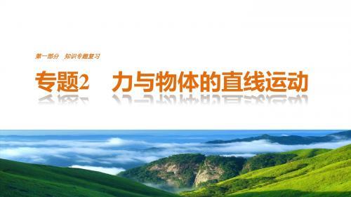 2017步步高考前3个月物理(江苏)知识专题复习 专题2 力与物体的直线运动