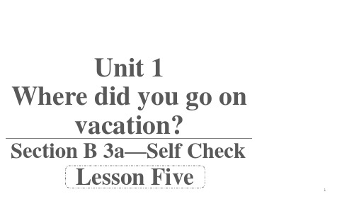 Unit1 Section B 3a—Self Check课件人教版新目标英语八年级上册