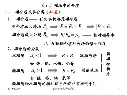 §9.7 磁场中的介质解析