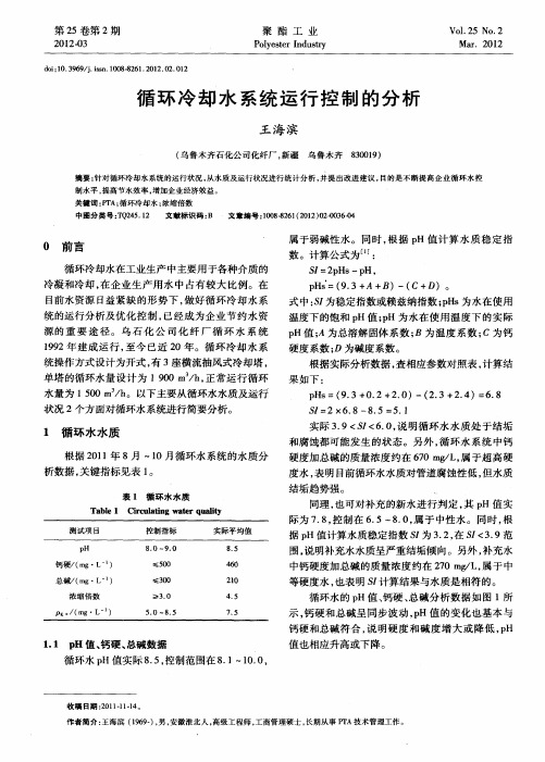 循环冷却水系统运行控制的分析