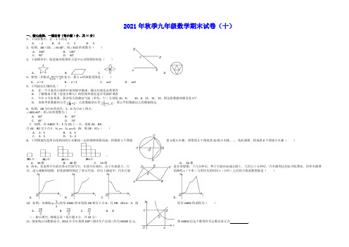 江西省上饶市余干县2021-2022学年九年级上学期期末模拟数学试题