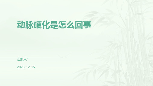 动脉硬化是怎么回事