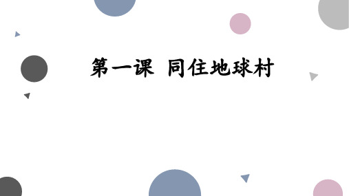 人教版道德与法治九年级下册第一课同住地球村复习ppt课件