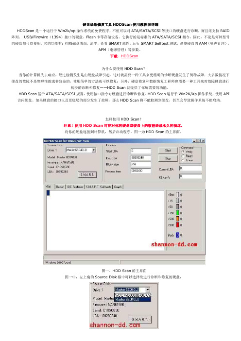 硬盘诊断修复HDDScan使用教程很详细