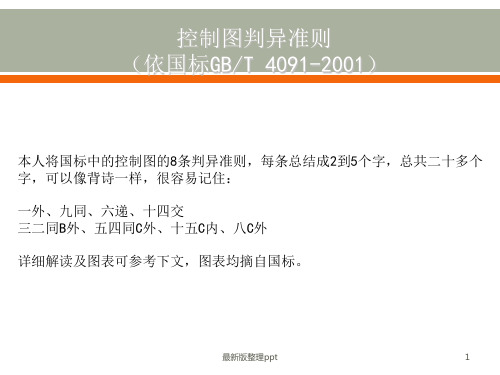 SPC控制图判异准则