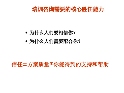 ASTD--培训咨询需要的核心胜任能力