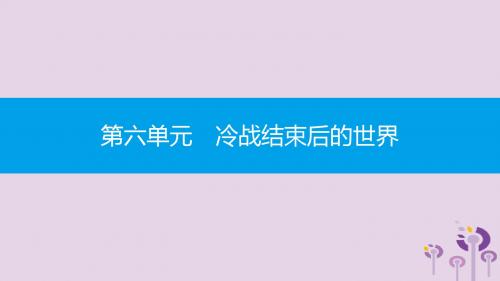 九年级历史下册 第六单元 冷战结束后的世界直击中考课