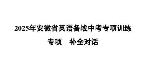 2025年安徽省英语备战中考专项训练(专项+补全对话)课件