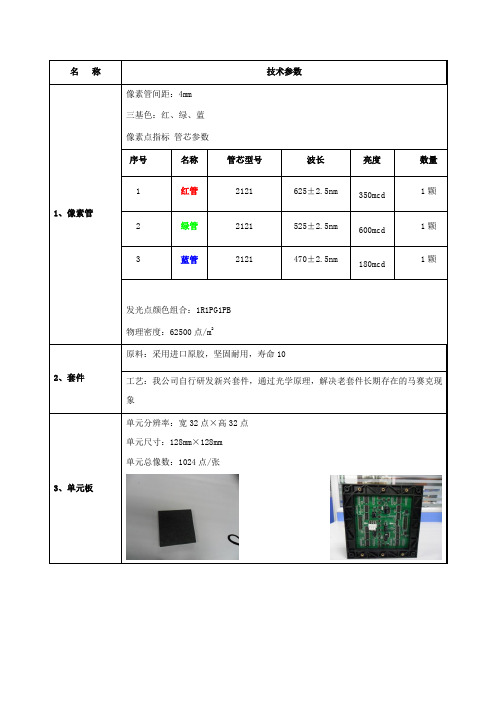 p4的技术参数表