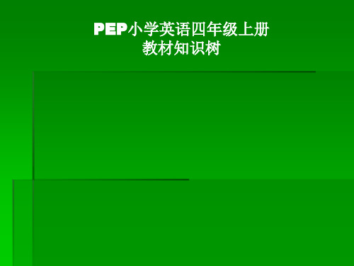 四年级英语上册知识树