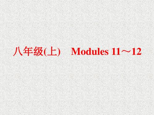 外研版英语中考一轮复习八上 Modules 11-12教材考点梳理课件