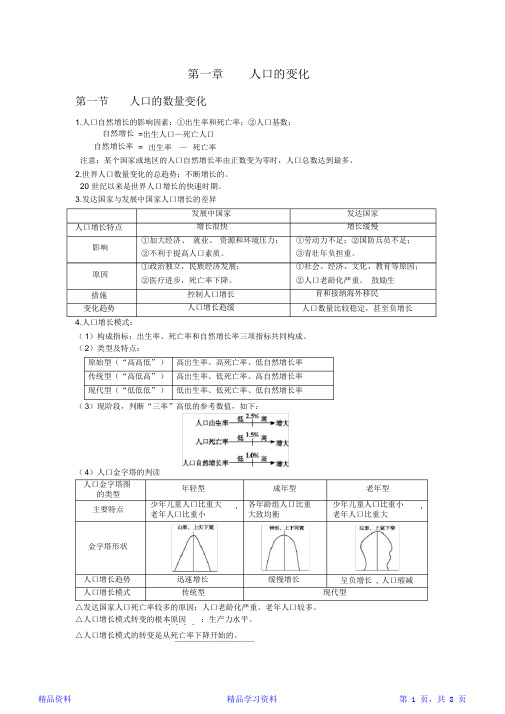 最新最全面人教版高中地理必修2知识点整理(精华版)