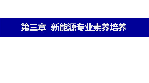 新能源专业素养培养