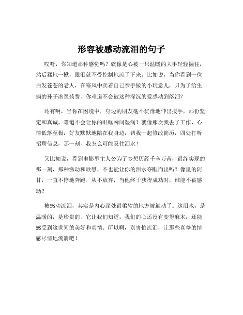 形容被感动流泪的句子