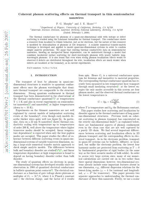 Coherent phonon scattering effects on thermal transport in thin semiconductor nanowires