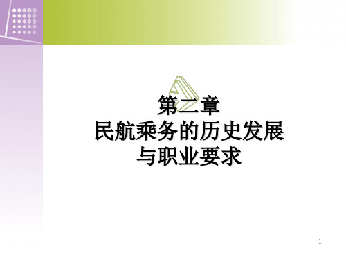 民航乘务员基础教程9、10课