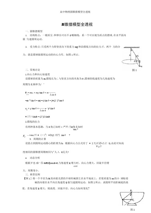 高中物理圆锥摆模型全透视