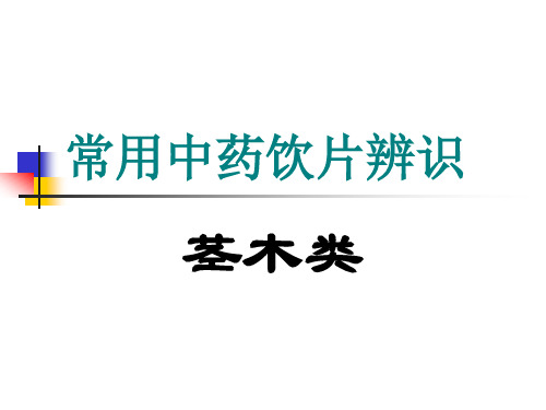 4常用中药饮片辨识-茎木类