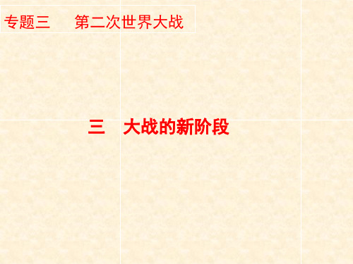 人民版高中历史选修3专题3教学课件：3.3 大战的新阶段(共23张PPT)