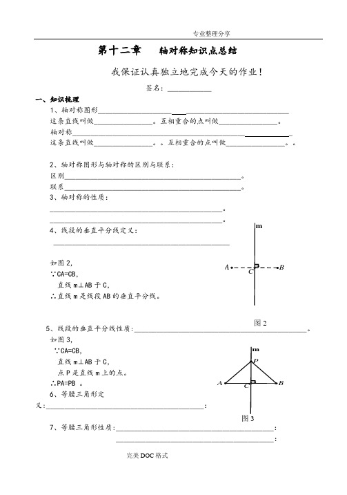 轴对称整章知识点+复习试题[含答案解析]