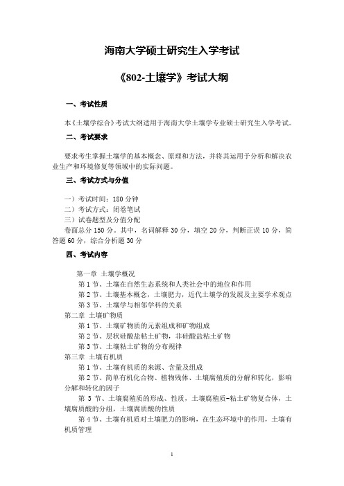 海南大学硕士研究生入学考试