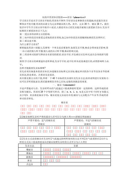 [VIP专享]PHONETICS