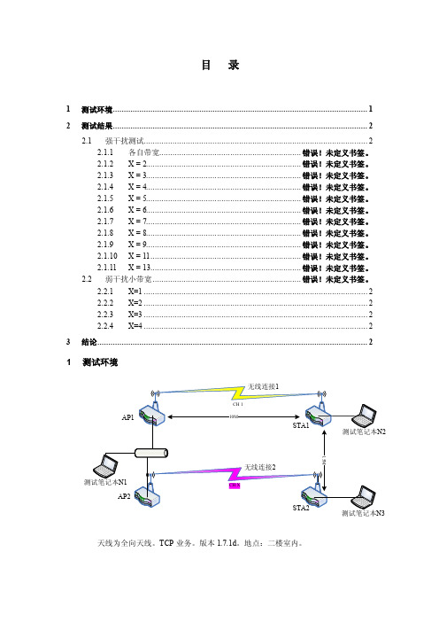 2.4G各信道干扰测试报告