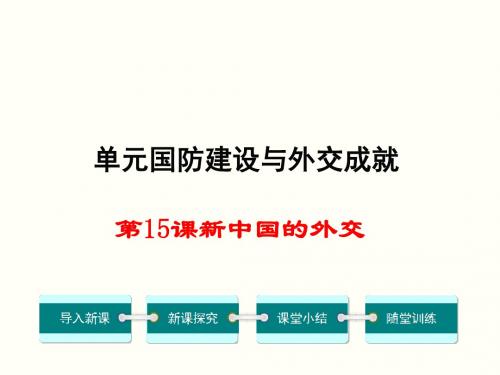 《新中国的外交》PPT实用课件8 华东师大版