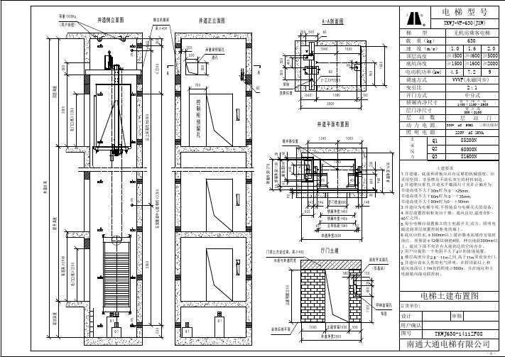 电梯井剖面