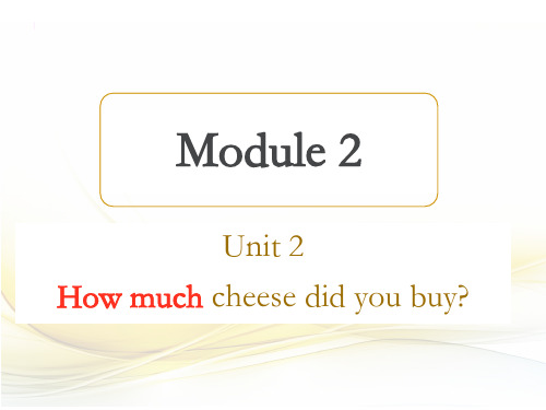 新外研版五年级英语上册M2U2 How much cheese did you buy?.ppt